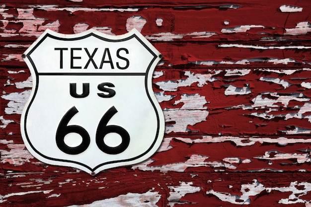 Photo texas us 66 route sign