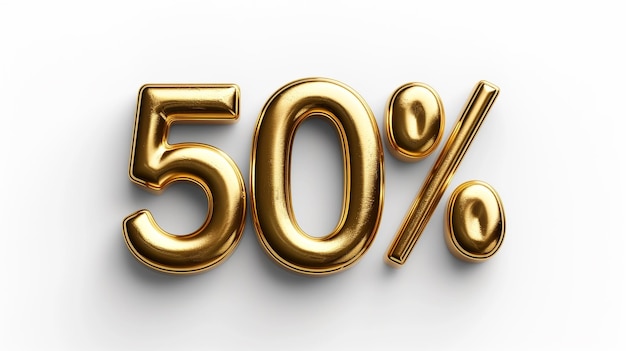Text 50 fifty percent sale for banner copy space background greeting card poster super gold big promo coupon discount present gift price marketing