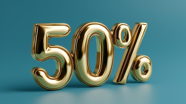 Text 50 fifty percent sale for banner copy space background greeting card poster super gold big promo coupon discount present gift price marketing