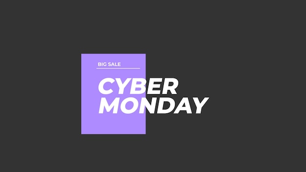 사진 기하학적 모양이 있는 검은색 패션과 미니멀리즘 배경에 대해 사이버 먼데이(cyber monday)에 문자를 보내세요. 비즈니스 및 기업 템플릿에 대한 우아하고 고급스러운 3d 그림