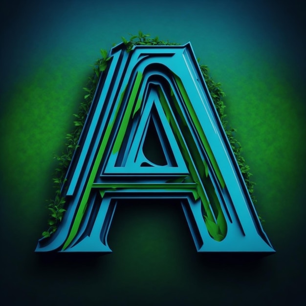 Photo text effect letter a