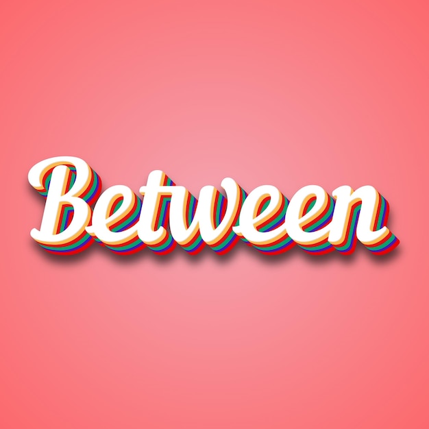 Between Text Effect Photo Image Cool