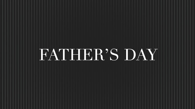 Text Fathers day on black fashion and minimalism background. Elegant and luxury 3d illustration style for business and corporate template