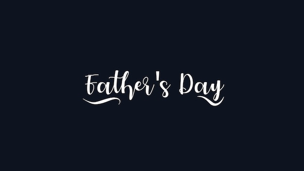 Text Fathers day on black fashion and minimalism background. Elegant and luxury 3d illustration style for business and corporate template