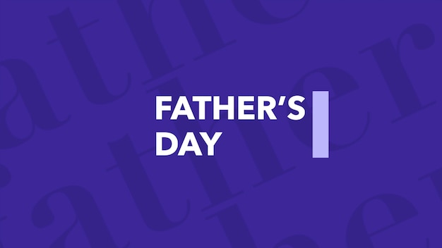 text fathers day on purple fashion and minimalism background. elegant and luxury 3d illustration style for business and corporate template
