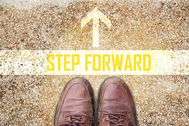 写真 step forward のテキスト