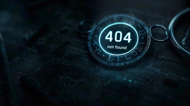 Text not found on black background404 page concept