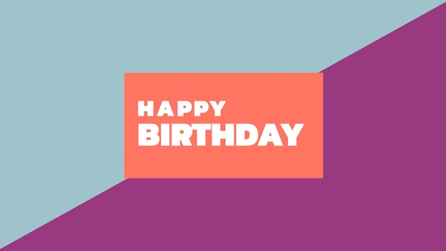 text happy birthday on fashion and minimalism background with geometric shape. elegant and luxury 3d illustration style for holiday and corporate template