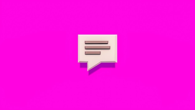 Photo text message icon with low poly landscape 3d render