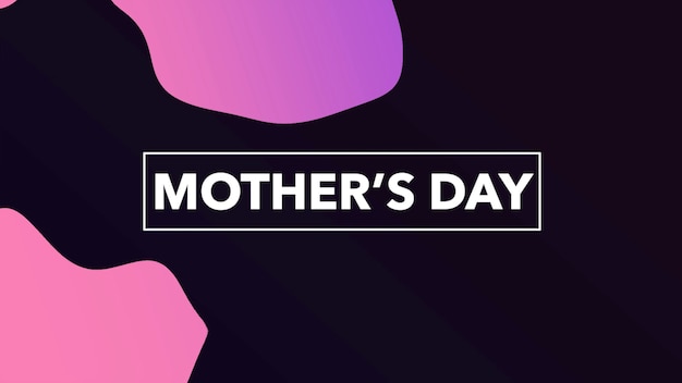 Text Mothers Day on fashion and minimalism background. Elegant and luxury style 3d illustration for holiday and promo template