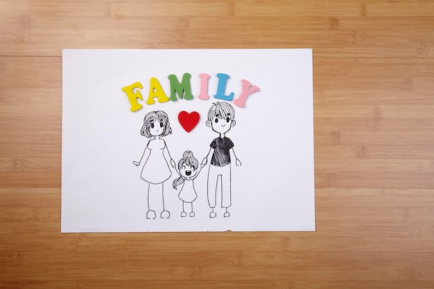 Photo text on paper over wooden table