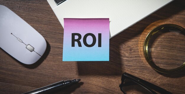 Text ROI in sticky note with a business objects