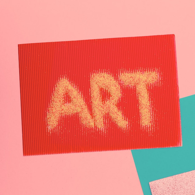 Text of sequins. Art Minimal