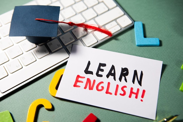 text sign showing learn english language