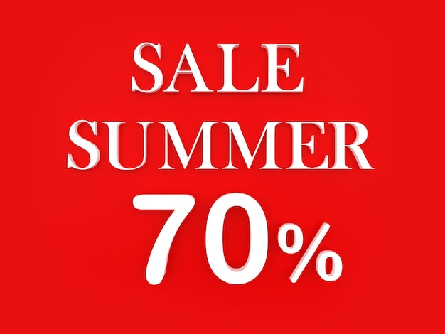 Photo text summer sale seventy percent