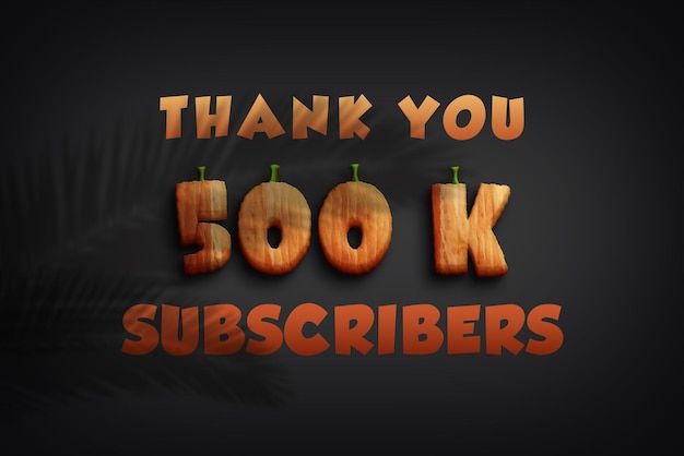 The text thank you 500 kk is on a black background