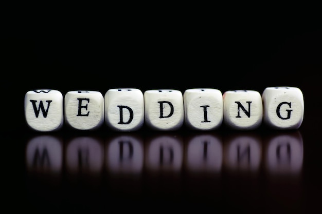 Text wedding cube