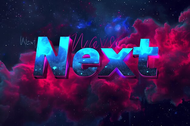 Next text with glitch effect and futuristic style font text creative live stream background idea