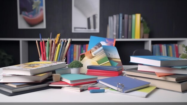 textbooks and stationery for student