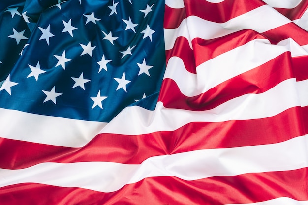Textiel Amerikaanse vlag close-up