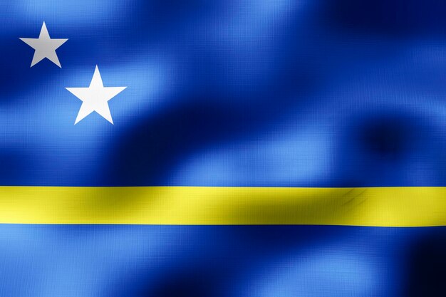 Textielvlag van Curaçao 3d-illustratie