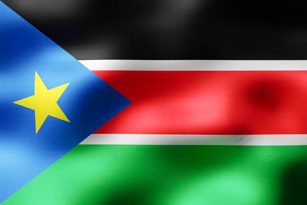Textielvlag van Zuid-Sudan 3d-illustratie