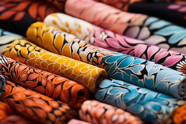 Photo textile prints with broad bright strokes and patches that bring an illuminating quality to fabrics