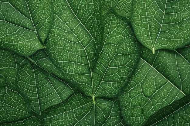 녹색 잎의 섬유 반복 패턴