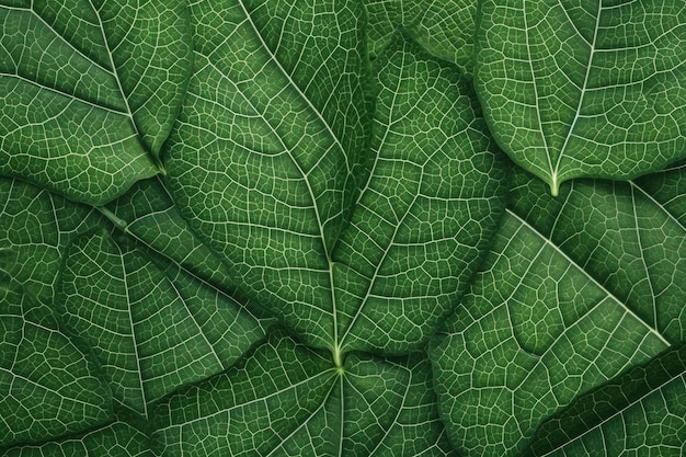 Textile repeat pattern of green leaf