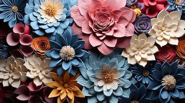 Textile woven flowers artificial intelligence AI