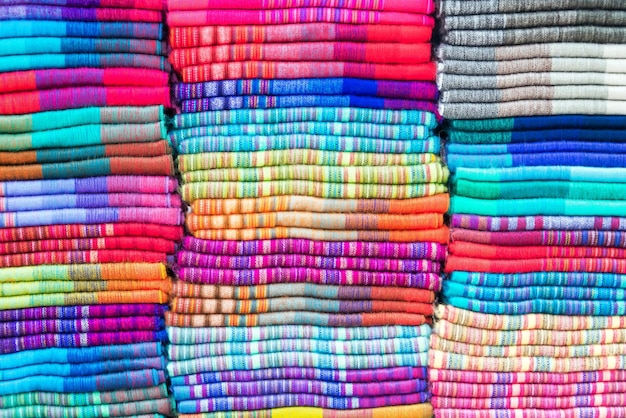 Photo textiles in otavalo ecuador