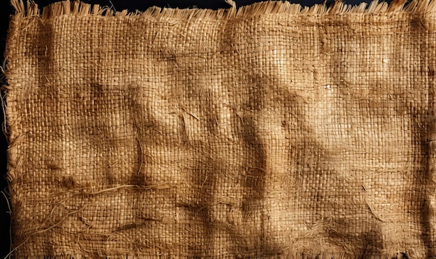 Фото Текстурный фон старая ткань крупнозернистого переплетения нитей селективный мягкий фокус
