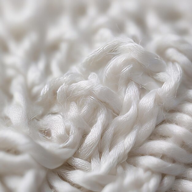 Фото Макрофотография текстуры и деталей белых тканевых волокон