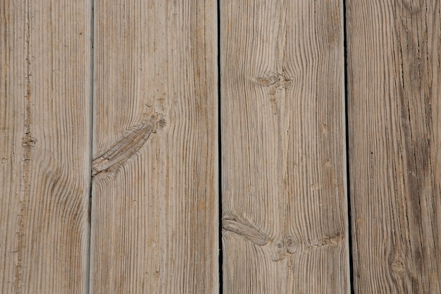 Texture or background of brown planks placed vertically and with wood grain