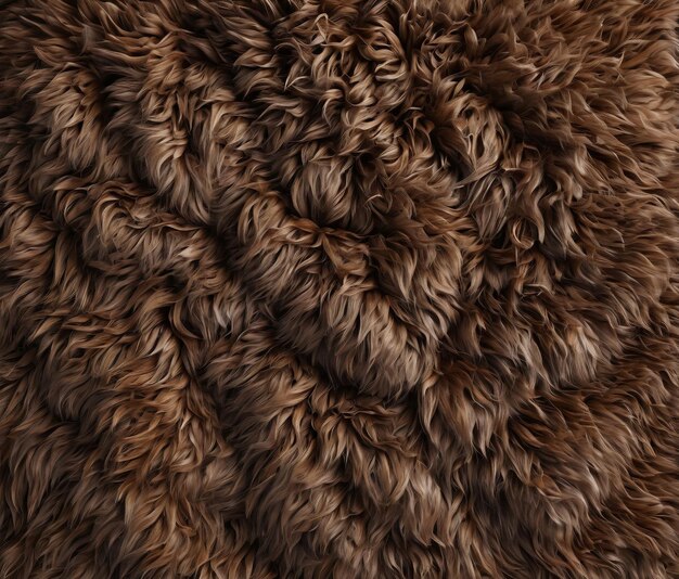 texture background a brown shaggy rug with a shaggy pattern