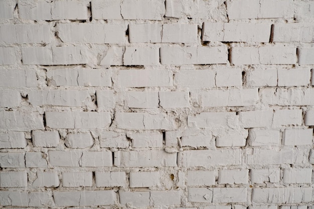 질감 배경 개념 오래 된 흰색 벽돌 벽