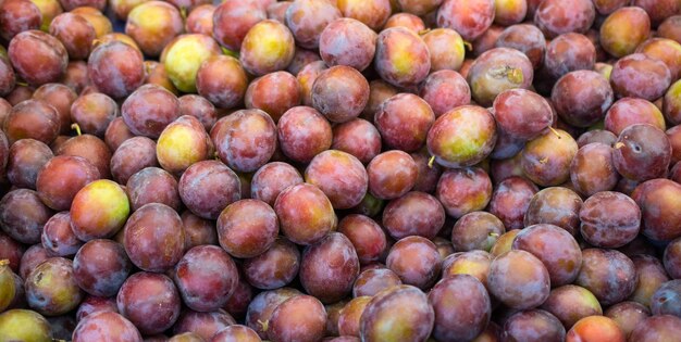 Photo texture background of fresh blue plums as fruit image