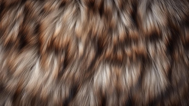 Foto texture sfondo pelliccia colore marrone chiaro ai generativa