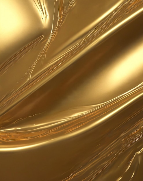 テクスチャーの背景: 滑らかな表面の金色の背景