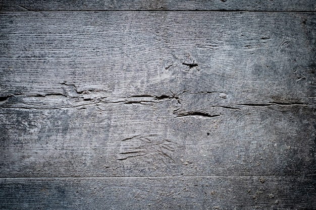 Texture background gray old dirty Board with cracks, horizontal line