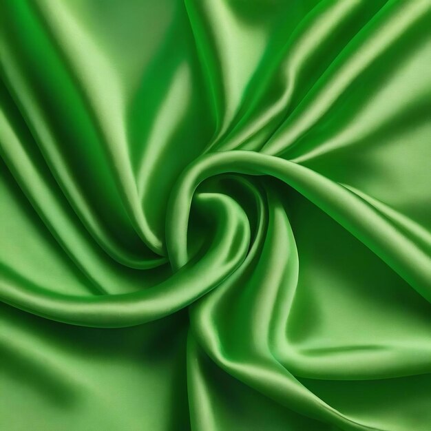 Texture background pattern texture of green silk fabric