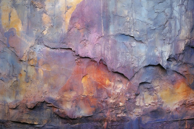 Текстура фона Поверхность бетона покрыта разноцветными слоями краски