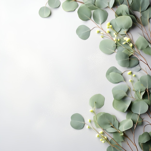 texture background with eucalyptus branches