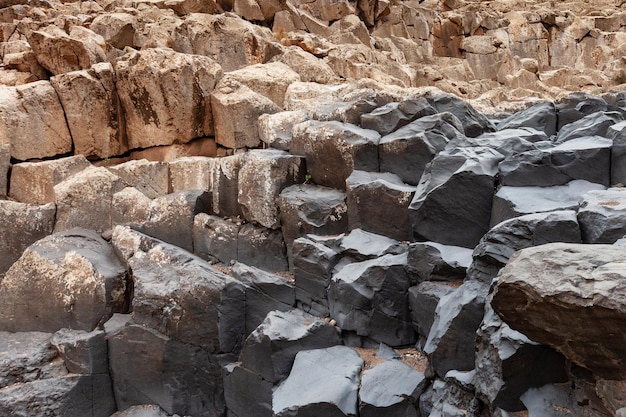 texture of basaltic rocks in Fuerteventura