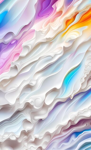 texture of a beautiful carved white rock rainbow colors AI generated