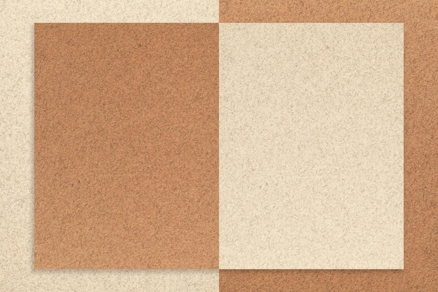 Texture of beige and brown paper background with geometric shape and pattern Structure of craft umber cardboard