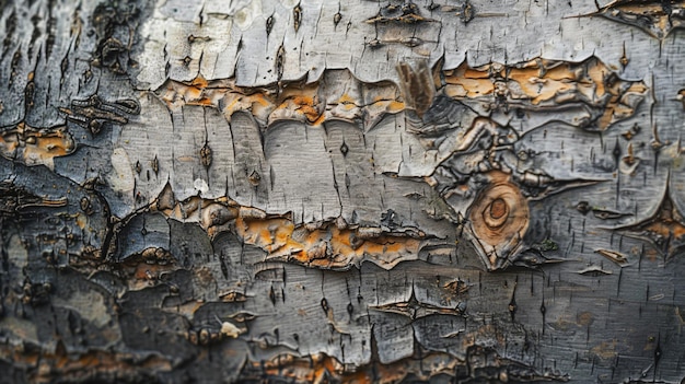 The texture of a birch tree bark