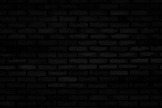 Texture of black brick wall of an old house.