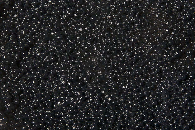 Photo texture of black caviar
