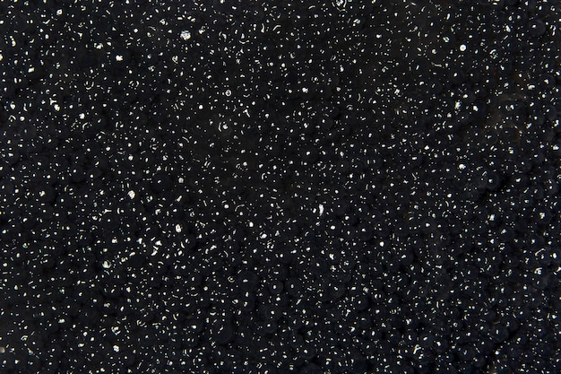 Texture of black caviar